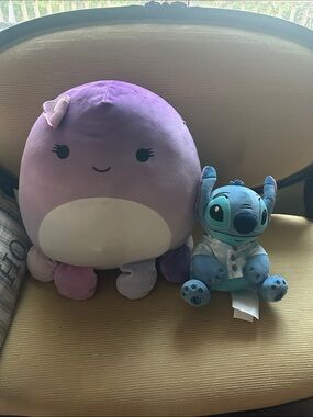 Purple Plush Octopus Toy - Soft Kids Stuffed Animal(squish mallow) and stitch